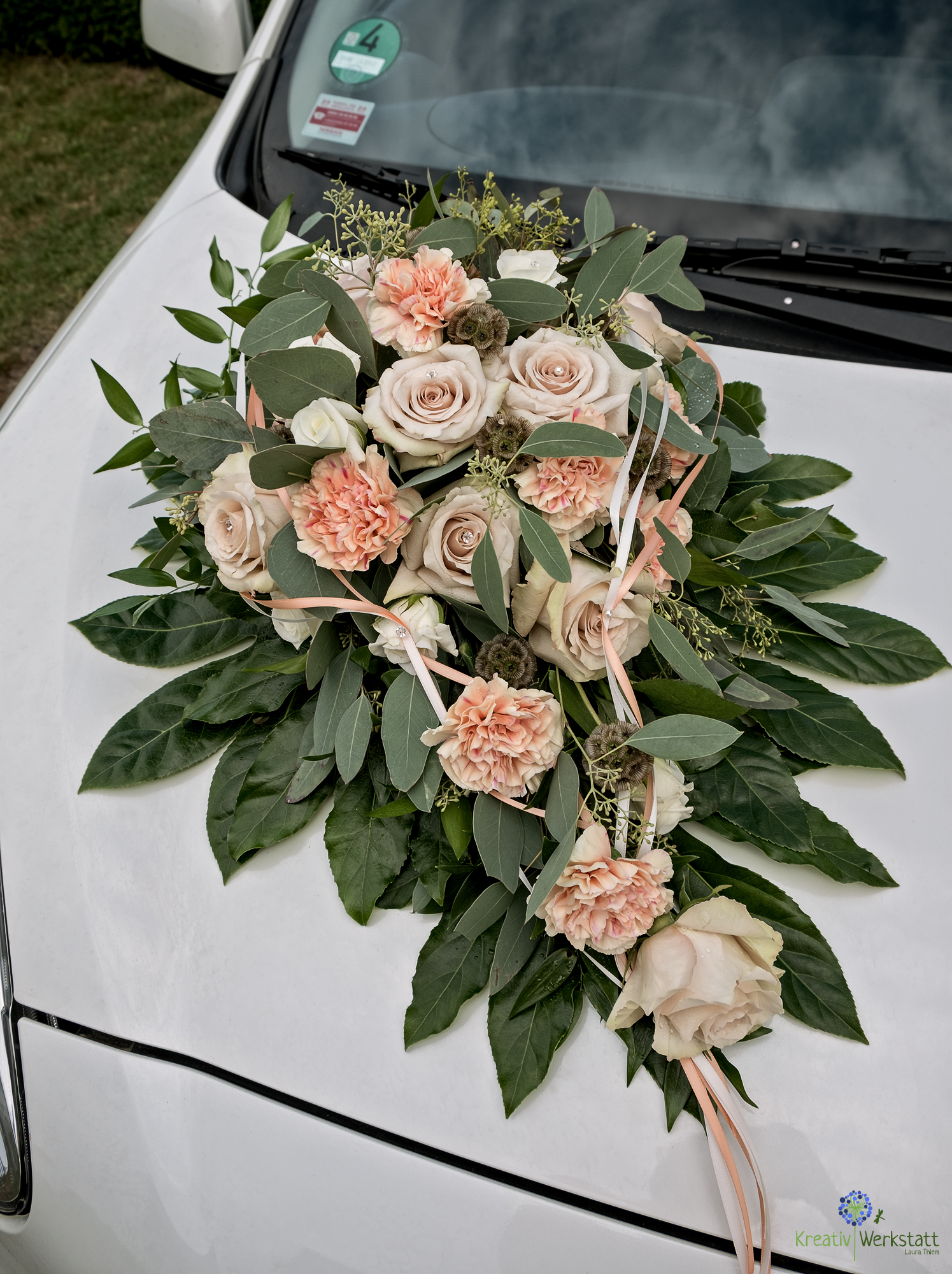 Autoschmuck für die Hochzeit - Kreativ Werkstatt