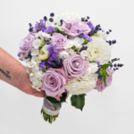 Brautstrauß mit Lavendel & Dahlien